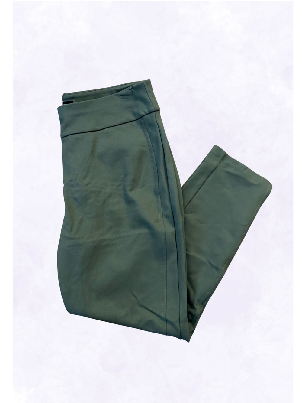 Women's Olive Green Ponte-Knit Pull-on Pants
Size XL